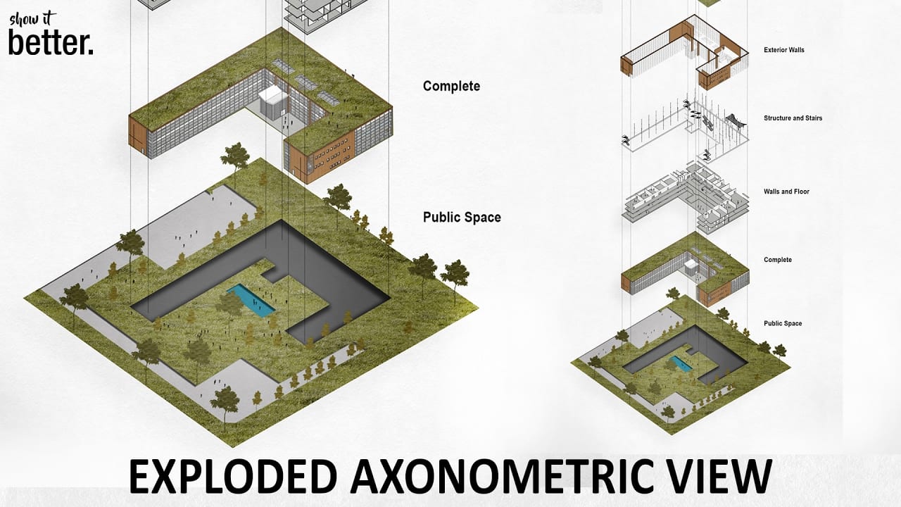 Exploded Axonometric View In Photoshop Dezign Ark