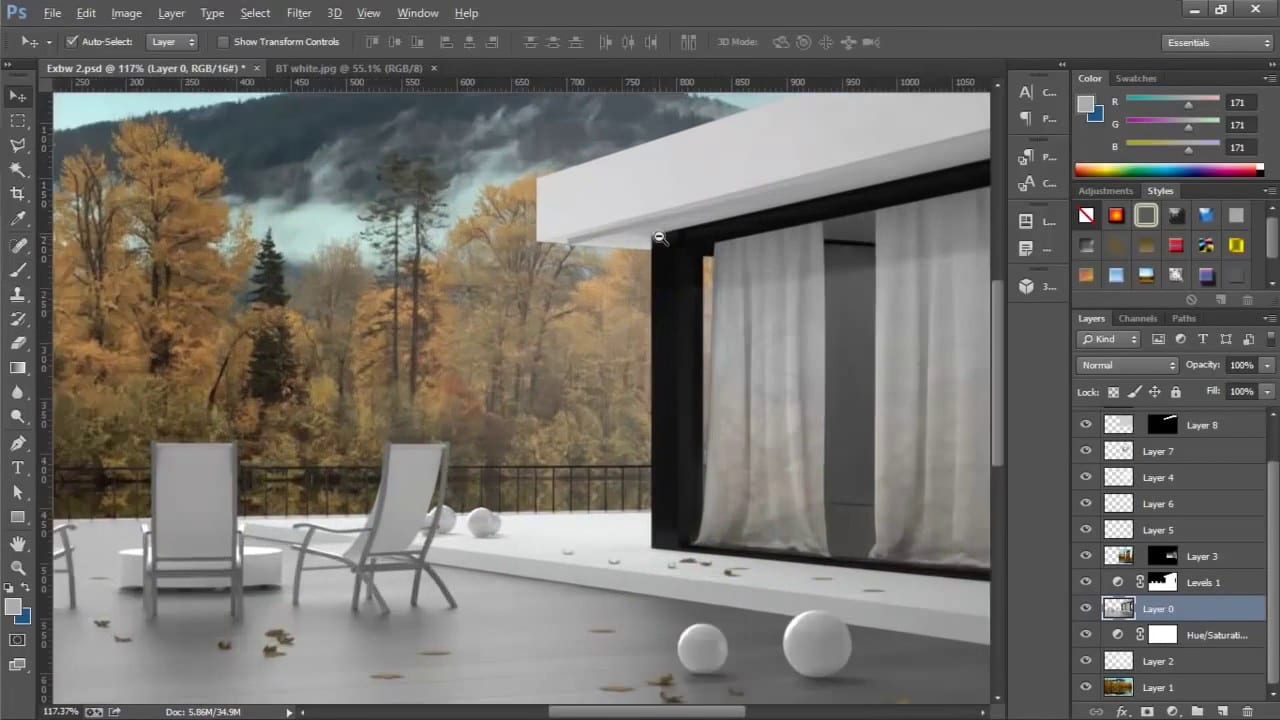Adding a background to an Architectural Render with Dezign Ark