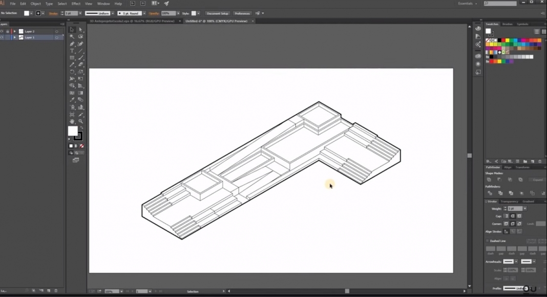 download axonometric action illustrator