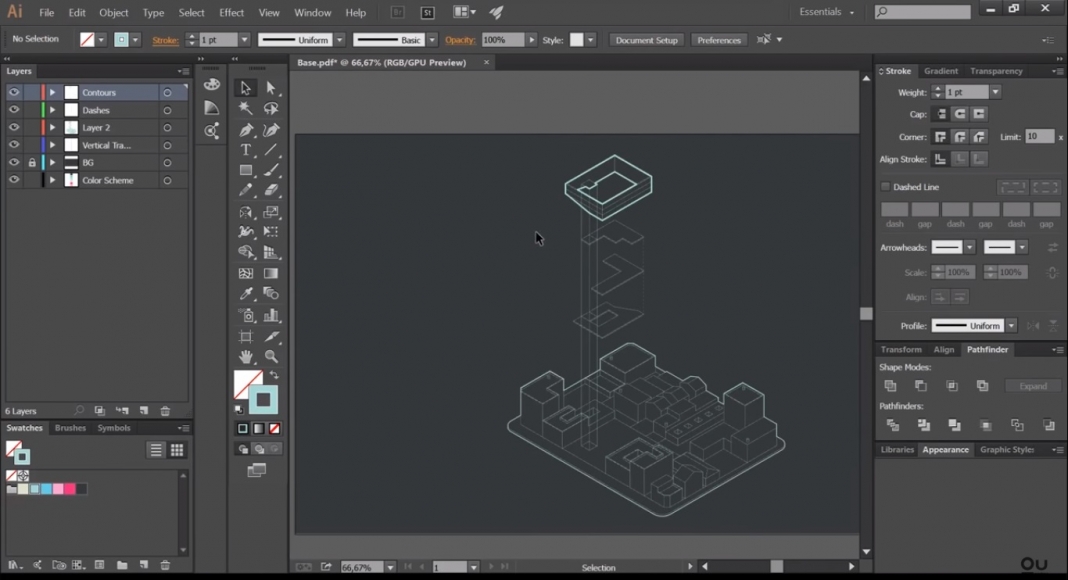 Exploded Axonometric Diagram in Adobe Illustrator - Dezign Ark (Beta)