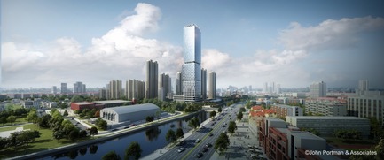 Press kit | 3258-03 - Press release | John Portman & Associates Unveils Design for Super Tall Tower in Wuxi, China - John Portman & Associates - Competition - Photo credit: John Portman & Associates