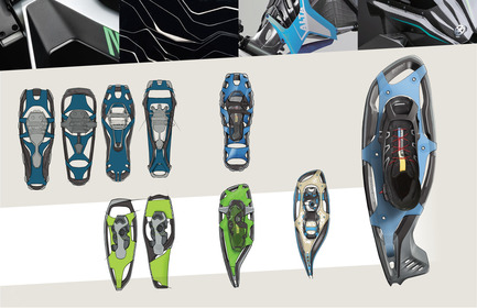 Press kit | 2540-01 - Press release | Bobcat Carbon Fiber Snowshoes - Benjamin Miller - Industrial Design - Sketch Development - Photo credit: Ben Miller