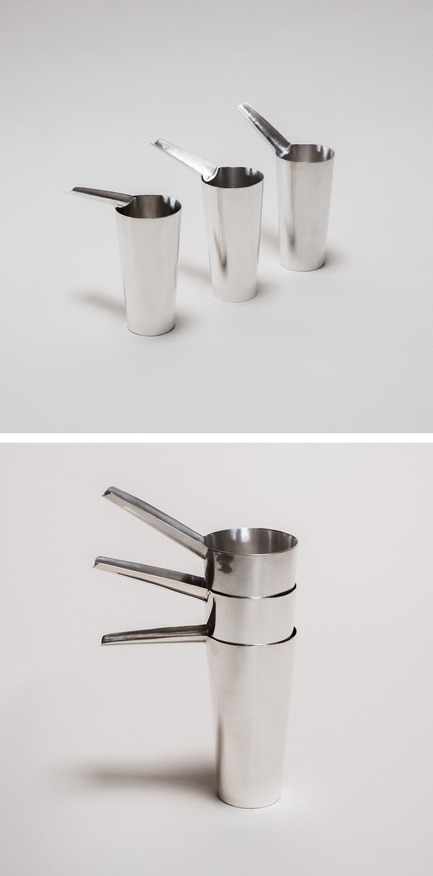 Press kit | 2757-06 - Press release | UMÉ Studio Unveils New Limited Edition Items - UMÉ STUDIO - Product - The Sake Tampo Silver Cups are inspired by the themes of worship and ritual.  - Photo credit: UME Studio