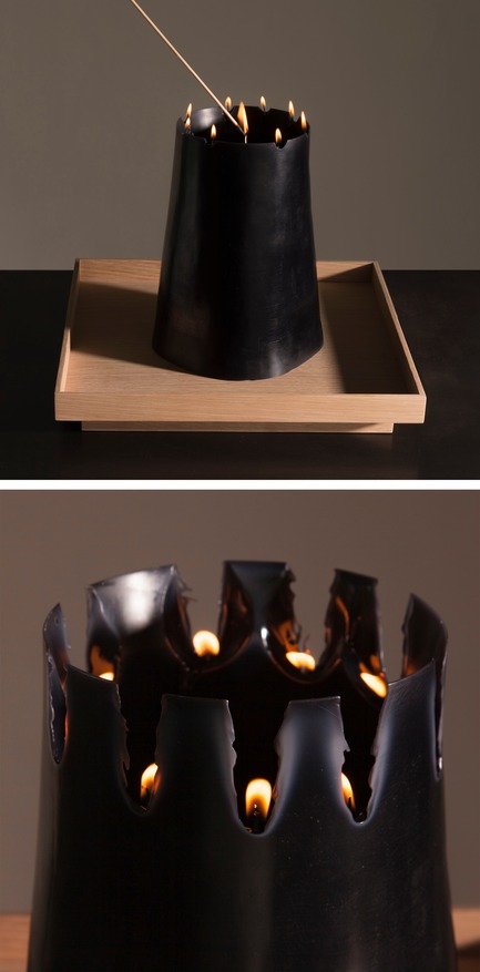 Press kit | 2757-06 - Press release | UMÉ Studio Unveils New Limited Edition Items - UMÉ STUDIO - Product - The stages of the Candle Pit as it burns.  - Photo credit: William Boice