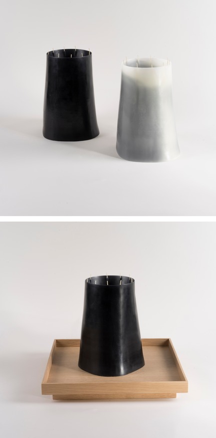 Press kit | 2757-06 - Press release | UMÉ Studio Unveils New Limited Edition Items - UMÉ STUDIO - Product -  Candle Pit in Black & White. Made from 100% Beeswax. - Photo credit: William Boice