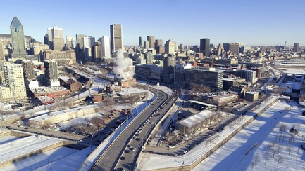 Press kit | 3285-01 - Press release | Call for projects – C40 Reinventing Cities - Until May 31st! - Ville de Montréal - Urban Design - Aerial view of De la Commune Service Yard project - Photo credit: Ville de Montréal