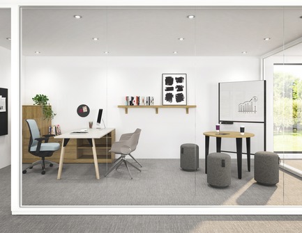 Press kit | 1867-03 - Press release | A New Office Furniture Distribution Group is Born - EMBLM - Commercial Interior Design -  A complete workspace by Artopex: from architectural walls to furniture.<br>Artopex is a partner of EMBLM - Photo credit:  Artopex