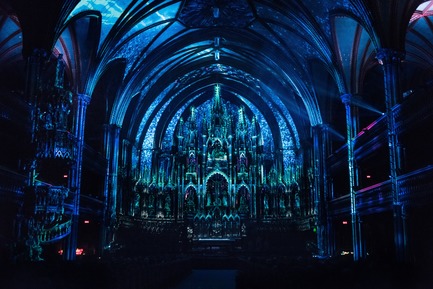 Press kit | 1089-03 - Press release | AURA Creates Awe-Inspiring Experience in the Heart of a Celebrated Historic Cathedral - Moment Factory - Multimedia Design -  Aura_Show_Part2  - Photo credit: Moment Factory