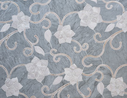 Press kit | 1650-03 - Press release | Launch of the French Quarter Collection - Mosaïque Surface - Product - Camellia Flower, FRENCH QUARTER COLLECTION - Photo credit: Mosaïque Surface