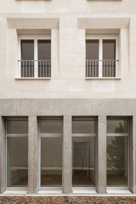 Press kit | 3378-01 - Press release | Social Housing Units in Massive Stone - Barrault Pressacco architectes - Residential Architecture - Barrault Pressacco - Oberkampf - Photo credit: (c)Giaime-Meloni