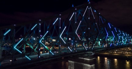 Press kit | 1089-02 - Press release | Illumination of the Jacques-Cartier Bridge | Creating the World's Most Connected Bridge - Moment Factory - Multimedia Design - Jacques Cartier Bridge Interactive Illumination_Living Connections - Photo credit: Moment Factory