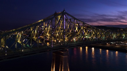 Press kit | 1089-02 - Press release | Illumination of the Jacques-Cartier Bridge | Creating the World's Most Connected Bridge - Moment Factory - Multimedia Design - Jacques Cartier Bridge Interactive Illumination_Living Connections - Photo credit: Moment Factory