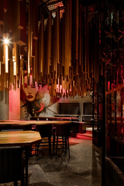 Exuberant Nights in the Land of the Morning Calm Press kit | 760-15 - Press release | Exuberant Nights in the Land of the Morning Calm - Jean de Lessard, Designers Créatifs - Commercial Interior Design - Photo credit: Adrien William