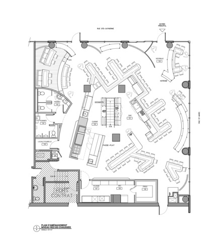 Exuberant Nights in the Land of the Morning Calm Press kit | 760-15 - Press release | Exuberant Nights in the Land of the Morning Calm - Jean de Lessard, Designers Créatifs - Commercial Interior Design - Floor Plan - Photo credit: JEAN DE LESSARD - DESIGNERS CRÉATIFS