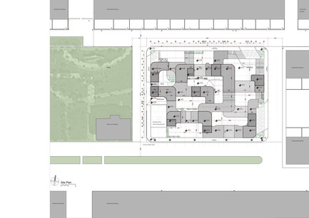 Press kit | 3042-01 - Press release | Tehran Educational Complex for Students with Special Needs - Arezou Zaredar - Competition - Tehran Educational Complex for Students with Special Needs - Site Plan - Photo credit: Arezou Zaredar