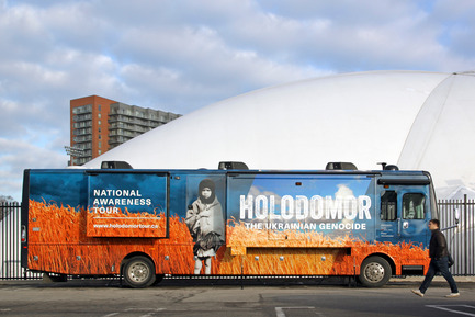 Press kit | 2369-03 - Press release | Holodomor Mobile Classroom - Forge Media + Design - Multimedia Design - Holodomor Mobile Classroom  - Photo credit: Forge Media + Design