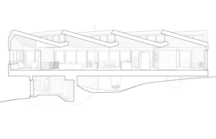 Press kit | 3177-01 - Press release | Sky House - Julia Jamrozik and Coryn Kempster - Residential Architecture - Section Perspective  - Photo credit: Coryn Kempster