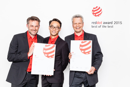 Press kit | 1696-02 - Press release | Regular registration phase for the Red Dot Award: Product Design2016 starts – first jurors confirmed - Red Dot Award - Competition - In 2015, Hilti Corporation received a Red Dot: Best of the Best for the rotating laser "Hilti PR 30-HVS". - Photo credit: Red Dot