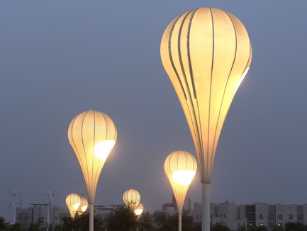 Press kit | 2404-02 - Press release | Oxygen Park, Education City, Doha - Qatar Foundation, AECOM - Institutional Architecture -  Balloon Lights - Photo credit: Markus Elblaus