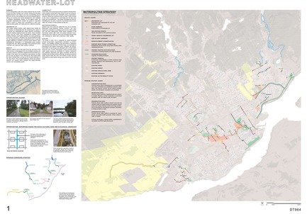 Press kit | 2647-02 - Press release | International Ideas Competition Reinventing Our Rivers: Four Rivers, Three Winners - Ville de Québec - Urban Design -     First place - Headwater - Lot map    - Photo credit:    The CADASTER team   