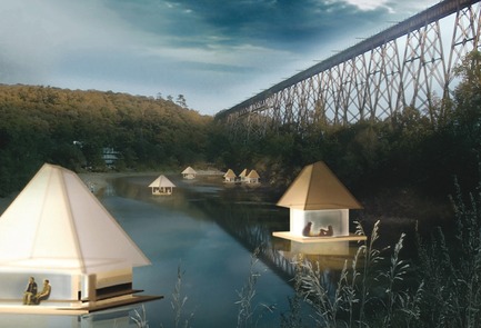 Press kit | 2647-02 - Press release | International Ideas Competition Reinventing Our Rivers: Four Rivers, Three Winners - Ville de Québec - Urban Design -  Second place - Floating Retreat - Cap-Rouge River - Photo credit: The WHITE Arkitekter team