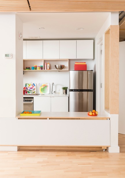 Press kit | 2604-01 - Press release | Maple Street School - BFDO Architects & 4|MATIV - Institutional Architecture - Multipurpose Room / Kitchen - Photo credit: Lesley Unruh