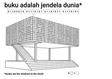 Press kit | 2560-01 - Press release | ‘Microlibrary Bima’: 2000-Ice-Cream-Bucket-Project - SHAU - Institutional Architecture - Binary code facade of Microlibrary Bima - Photo credit: SHAU