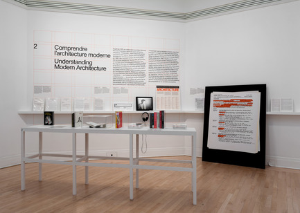 Educating Architects: Four Courses by Kenneth Frampton Press kit | 756-17 - Press release | Educating Architects: Four Courses by Kenneth Frampton - Canadian Centre for Architecture (CCA) - Event + Exhibition - Educating Architects: Four Courses by Kenneth Frampton. Installation view, 2017. - Photo credit: Credit: Canadian Centre for Architecture
