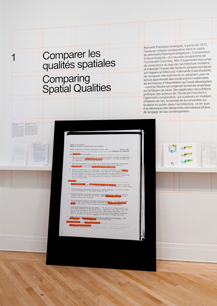 Educating Architects: Four Courses by Kenneth Frampton Press kit | 756-17 - Press release | Educating Architects: Four Courses by Kenneth Frampton - Canadian Centre for Architecture (CCA) - Event + Exhibition - Educating Architects: Four Courses by Kenneth Frampton. Installation view, 2017. - Photo credit: Credit: Canadian Centre for Architecture