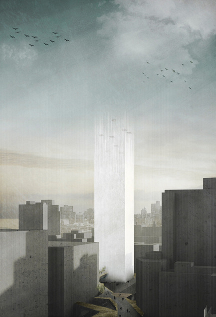 Press kit | 1127-13 - Press release | Winners 2017 eVolo Skyscraper Competition - eVolo Magazine - Competition - In Two Minds: Magnetic Cemetery - honorable mention - Photo credit: Marine Joli, Judith Haggiag