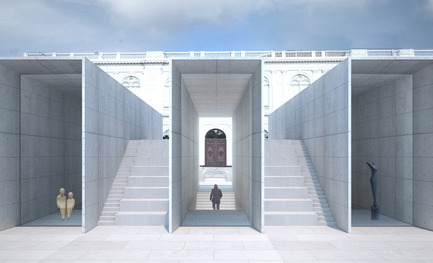 Press kit | 2551-01 - Press release | The Lima Art Museum New Contemporary Art Wing - AYBARS ASCI, Efficiency Lab for Architecture PLLC - Art - View Looking Towards Education Wing Entrance - Photo credit: Efficiency Lab for Architecture PLLC