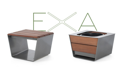 Press kit | 821-03 - Press release | The EXA Collection: An Outside-the-Box Approach to the Modular Cube - Equiparc / Marc BoudreauDesigner - Product - Bench EP 1051 <br>Planter EP 4050  - Photo credit: Equiparc