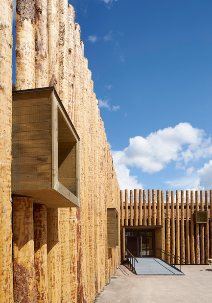 Press kit | 2341-01 - Press release | Torsby Finnskogscentrum - Bornstein Lyckefors arkitekter - Commercial Architecture - The façade timber and boxes are untreated and will age simultaneously.  - Photo credit: Åke E:son Lindman