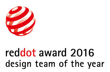 Press kit | 1696-07 - Press release | Blackmagic Industrial Design Team led by Simon Kidd is  Red Dot: Design Team of the Year 2016! - Red Dot Award - Competition - Label of the Red Dot: Design Team of the Year 2016 - Photo credit: Red Dot