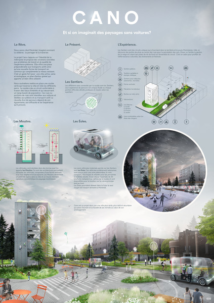 Press kit | 2511-01 - Press release | Proposals and Winners of the 2017 Morph.o.polis Call for Ideas - Morph.o.polis - Competition - CANO : First Place - Photo credit: Laurent Roy, Pierre-Yves Diehl, Karyna St-Pierre, Maxime Brosseau, Carolyn Kelly Dorais