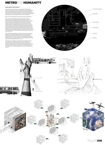 Press kit | 2511-01 - Press release | Proposals and Winners of the 2017 Morph.o.polis Call for Ideas - Morph.o.polis - Competition - Metro for Humanity - Photo credit: Akil Grunau, Maxime Leblanc