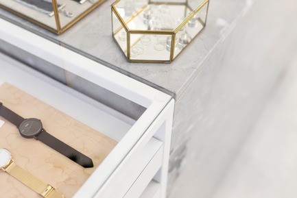 Press kit | 1332-02 - Press release | Montreal's Leading Destination for Nail Art, Le Manoir, Receives a Brand-New Look - Tuxedo - Commercial Interior Design - Photo credit: Maxime Brouillet