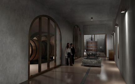 Press kit | 2219-01 - Press release | Winery in Chianti - IB Studio _ Arch. Invernizzi & Bonzanigo - Commercial Architecture - pressing area - Photo credit: IB Studio _ Arch. Invernizzi & Bonzanigo