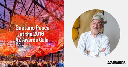 Press kit | 809-17 - Press release | Winners of the Sixth Edition of the AZ Awards to be announced at a Gala reception on June 17, in the company of guest of honour Gaetano Pesce - Azure Magazine - Event + Exhibition - Legendary designer Gaetano Pesce will be Guest of Honour at the 2016 AZ Awards Gala - Photo credit:  Courtesy of Gaetano Pesce