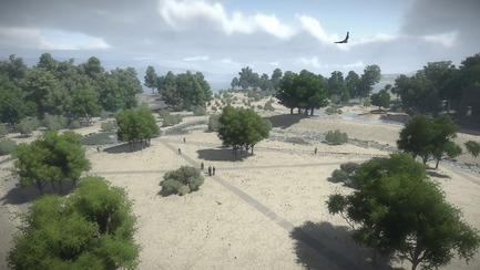 Press kit | 2230-01 - Press release | A new Landscape for the New Hydropower Plant Hagneck in Switzerland - Raymond Vogel Landschaften AG - Landscape Architecture -       	 		 		 	 	 		 			 				 					Film still rendering of the plateau in front of the new watercourses for fishes and the floodplains.&nbsp;<br> 	      - Photo credit:    	 		 		 	 	 		 			 				 					Raymond Vogel Landschaften AG, Zürich  				  	 		 		 	 	 		 			 				 	 