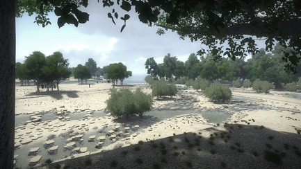 Press kit | 2230-01 - Press release | A new Landscape for the New Hydropower Plant Hagneck in Switzerland - Raymond Vogel Landschaften AG - Landscape Architecture -    Film still rendering of the new watercourses for fishes and the floodplains.&nbsp;<br>    - Photo credit:    	 		 		 	 	 		 			 				 					Raymond Vogel Landschaften AG, Zürich  				 