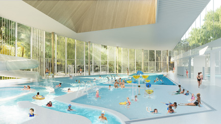 Press kit | 752-04 - Press release | NFOE/ HCMA Awarded Complexe Aquatique de Laval - NFOE/ HCMA consortium - Institutional Architecture - Interior view - Photo credit: City of Laval