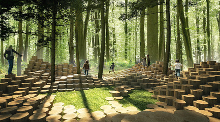 Press kit | 837-20 - Press release | International Garden Festival 2017 - Announcement of the Designers for its 18th Edition - International Garden Festival / Reford Gardens - Landscape Architecture - THE WOODSTOCK  by Atelier Yok-Yok [Steven Fuhrman, Samson Lacoste & Luc Pinsard, architects, Laure Qarémy, teacher & Pauline Lazareff, architect engineer], Paris (France) - Photo credit: International Garden Festival