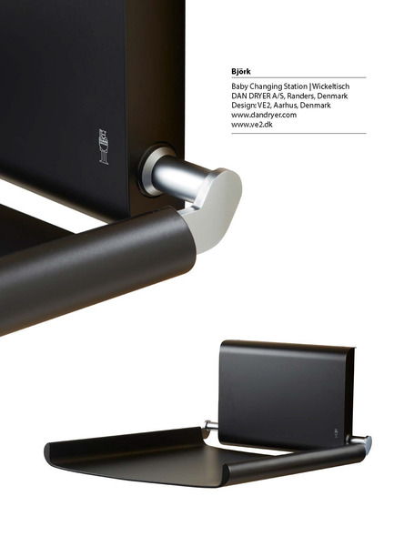 Press kit | 2596-01 - Press release | Dan Dryer Wins New International Design Award - DAN DRYER A/S - Product - BJÖRK Baby Changing Station - Photo credit:  DAN DRYER A/S