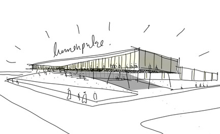 Press kit | 865-21 - Press release | Lemay to Design New Lumenpulse Head Office: A Window on the St. Lawrence River - Lemay - Commercial Architecture - Sketch - Design Approach - Photo credit: Lemay