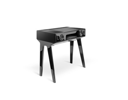 Press kit | 2075-01 - Press release | La Boite concept's LP 160 awarded by a Red Dot Design Award - La Boite concept - Product - La Boite concept LP 160 black lacquered packshot - Photo credit: David Meignan