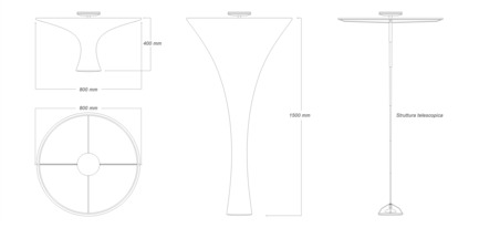 Press kit | 2507-01 - Press release | tuBI' - A Smart Chandelier - Concepticon Studio - Industrial Design - Technical drawing - Photo credit: Concepticon Studio