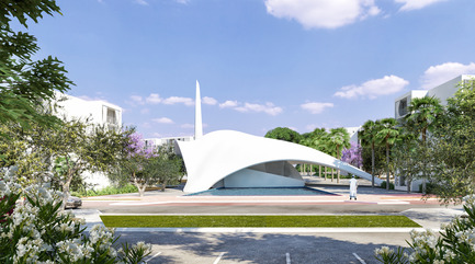 Press kit | 1136-05 - Press release | Mahmud Qabadu Mosque - Philippe Barriere Collective (PB+Co) - Institutional Architecture - View from main street  - Photo credit: Abderrahmen Ezzine.