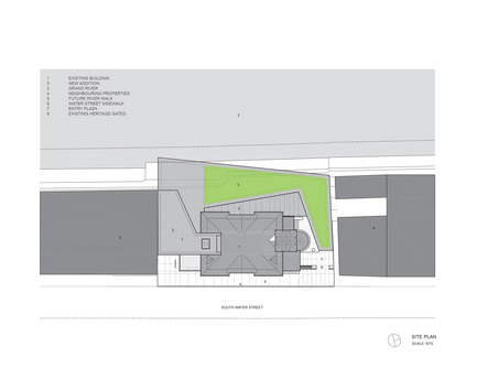 Press kit | 1070-02 - Press release | Old Post Office Idea Exchange - RDH Architects - Institutional Architecture - Site Plan Drawing - Photo credit: RDHA