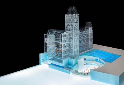 Press kit | 952-12 - Press release | The Reception Pavilion of Québec's National Assembly receives a Canadian Architect's Award of Merit - GLCRM & Provencher_Roy - Institutional Architecture - Photo credit:  Stéphane Brügger 